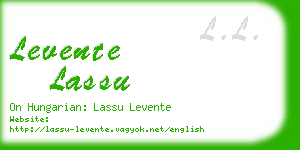 levente lassu business card